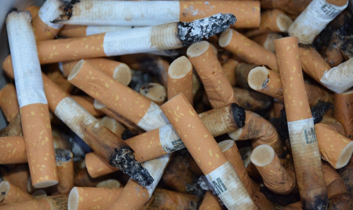 Cigarettes in ashtray. Free public domain CC0 photo.